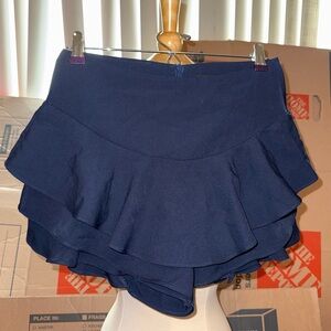 Missguided Navy Blue Ruffle tiered Skort med